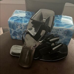 Jeffrey Campbell Black Bow Sandals